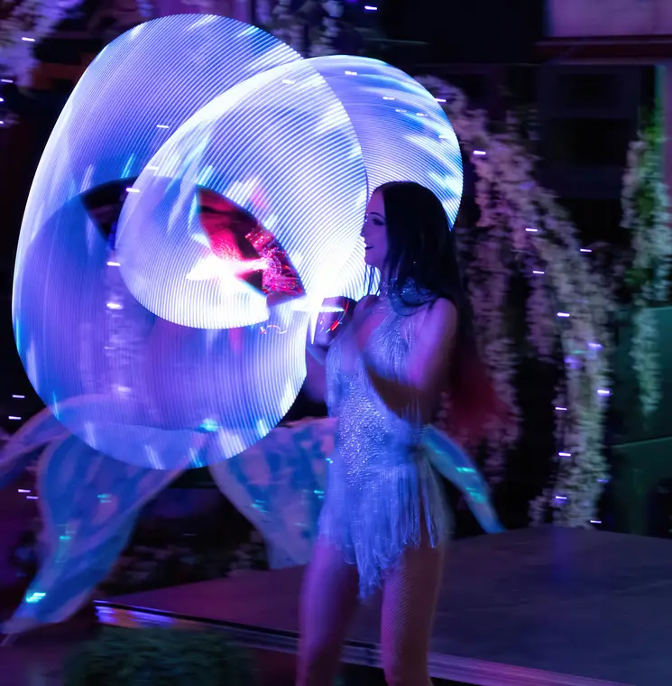 Multi hoop LED routine at Art Explosion