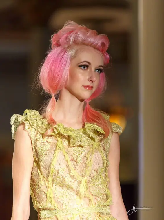 Runway modelling at fashion week