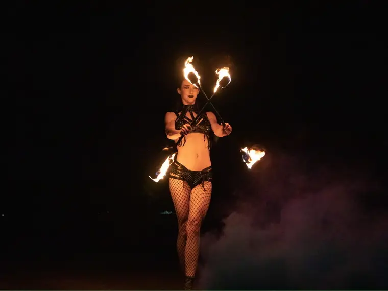 Fire double staff