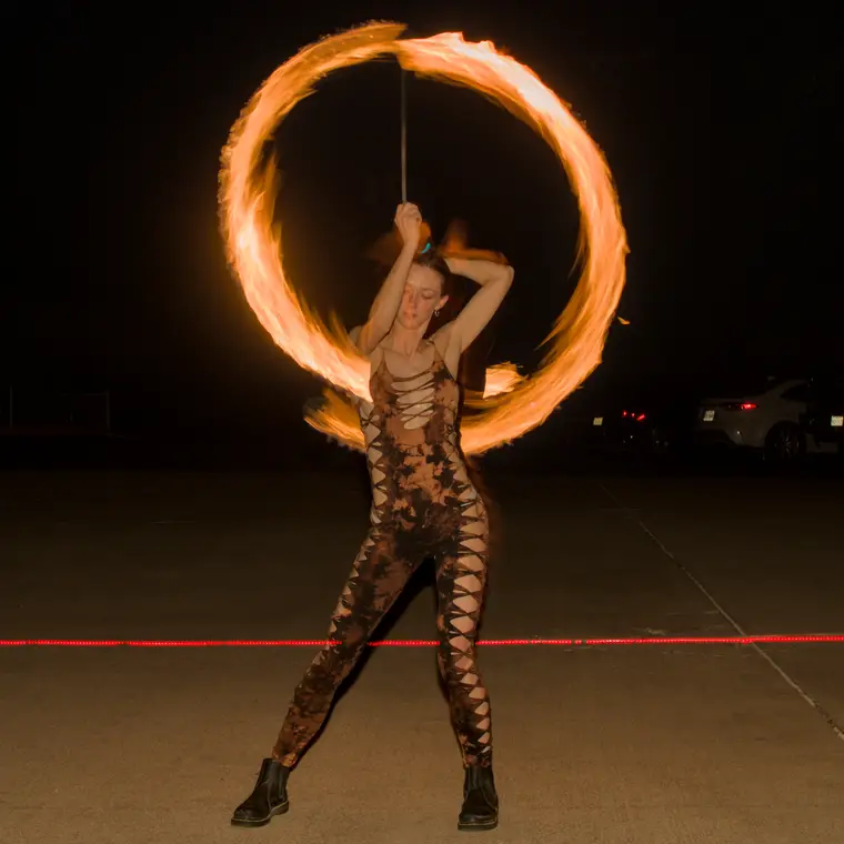 Fire poi long exposure