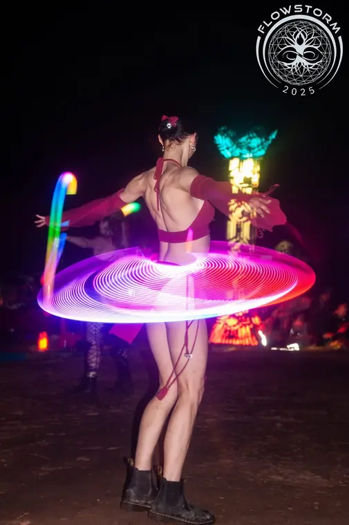 LED hoop performance at Flowstorm