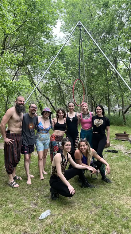 Aerial hoop workshop at Flowstorm 2023