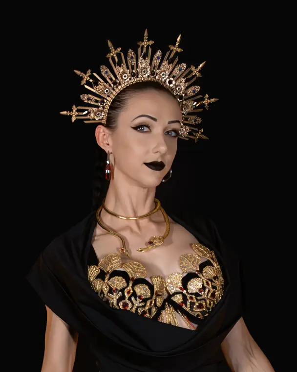 Headshot with a gold crown
