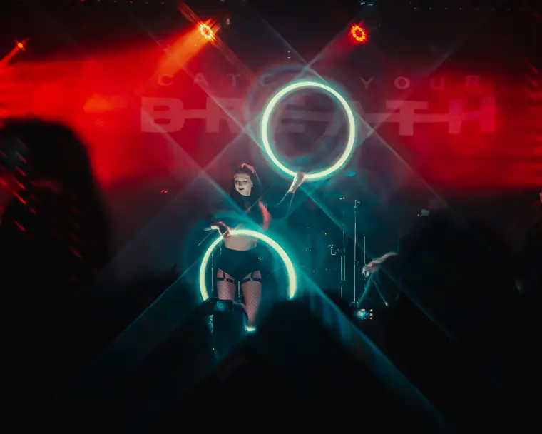 LED hoops at Catch Your Breath