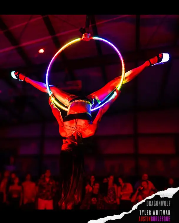 Lyra performed with LED heels