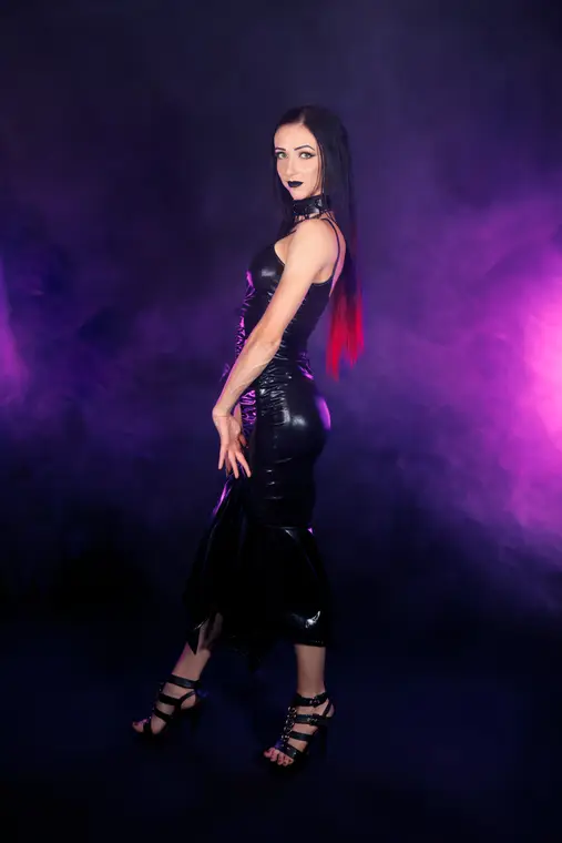 Purple lit goddess portrait
