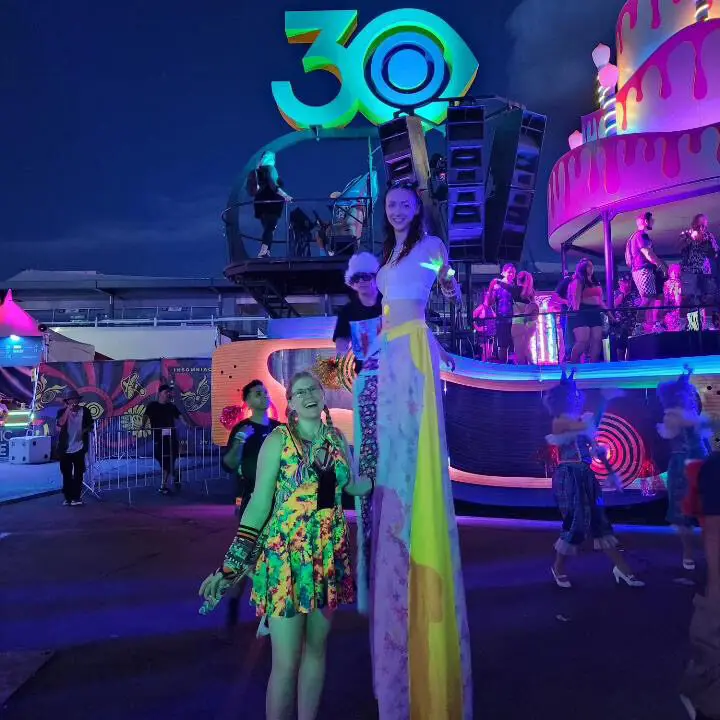 Stilt walking at EDC