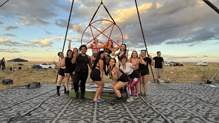 Pentagram workshop group at Southwest Flow Festival